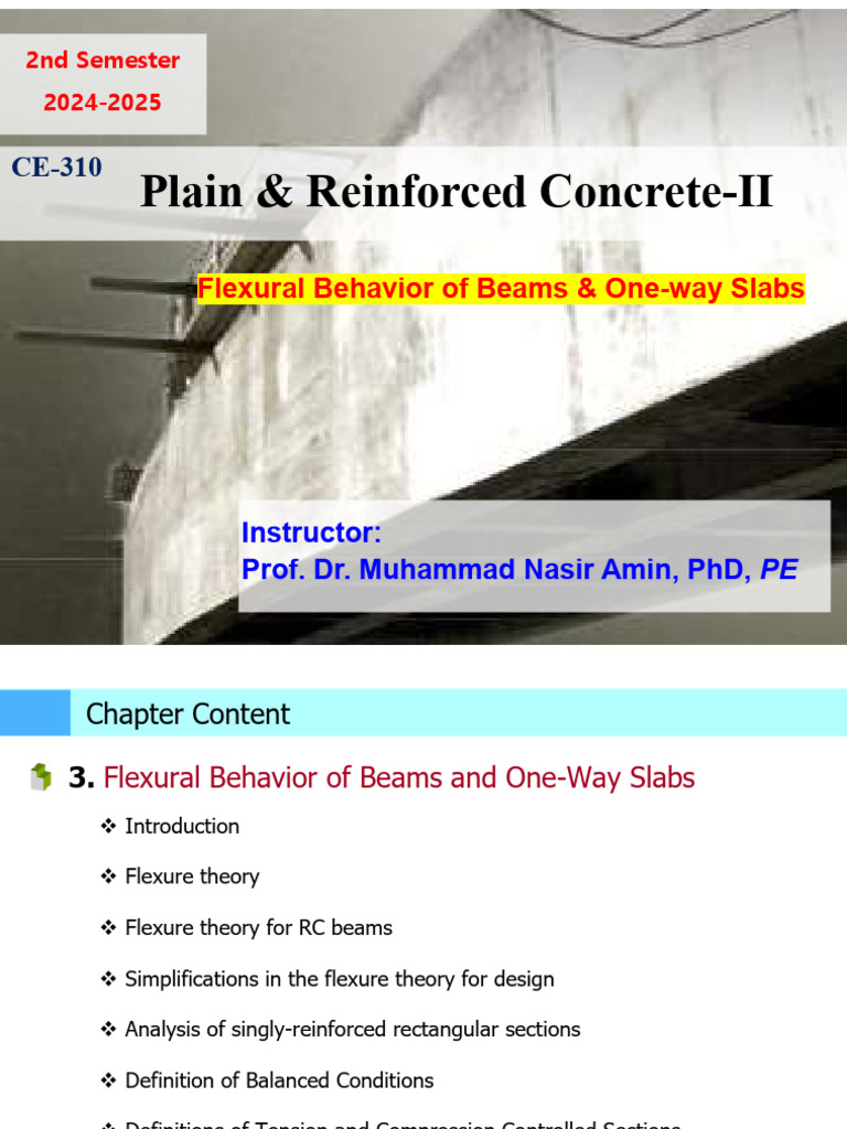 Lec 5-8 (W34) PRC-II Flexural Analysis USD | PDF | Bending | Beam ...