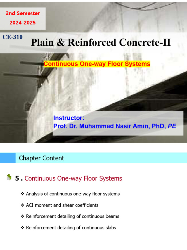 Continuous One-Way Floor Systems Guide | PDF | Beam (Structure) | Mechanics