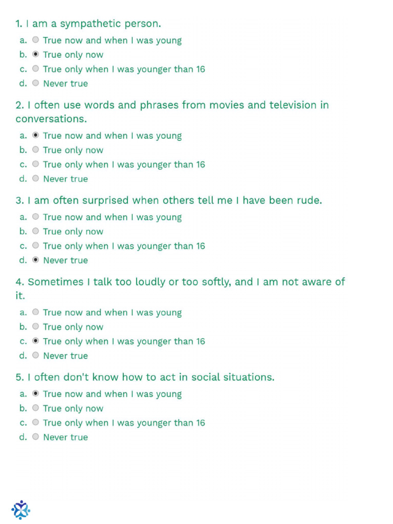 RAADS-R: Autism Assessment Tool | PDF