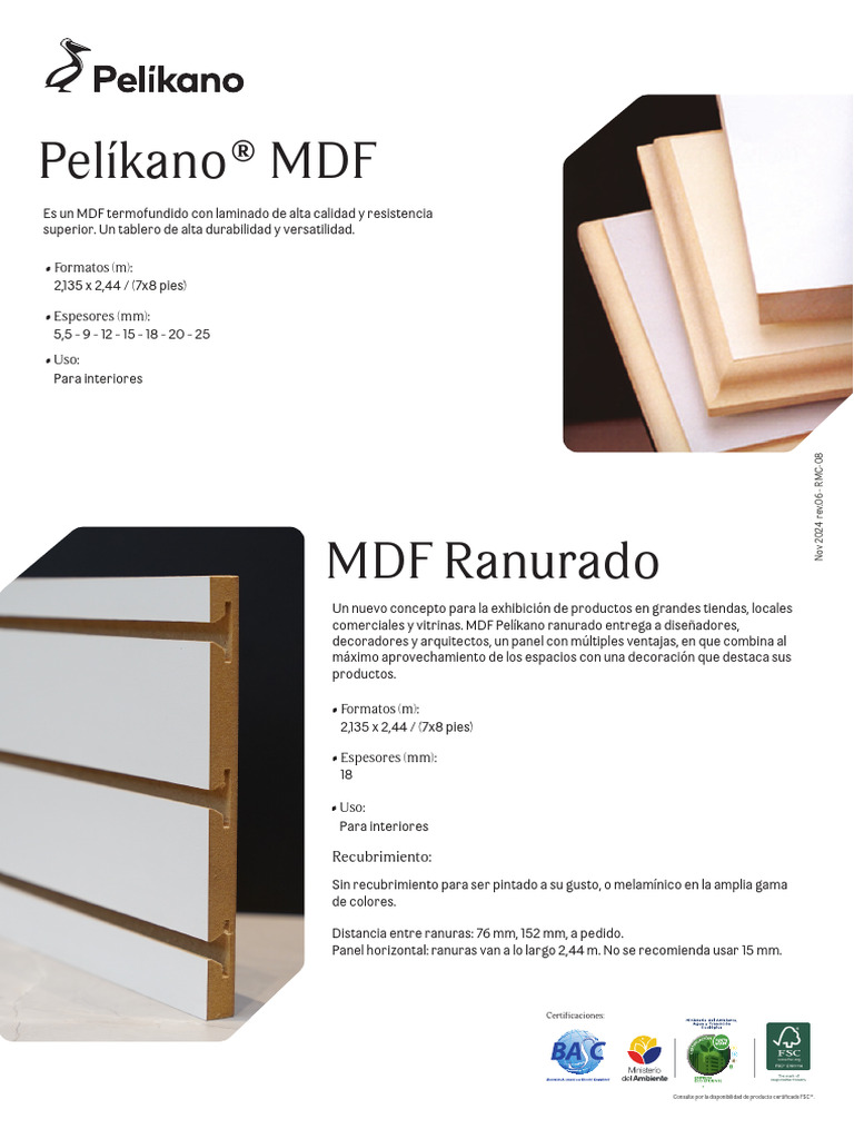 MDF Enchapado: Durabilidad y Versatilidad | PDF | Madera