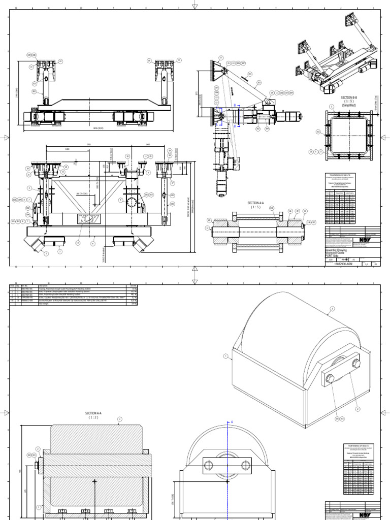 Assembly Drawing for Moonpool Guide | PDF | Screw | Metalworking