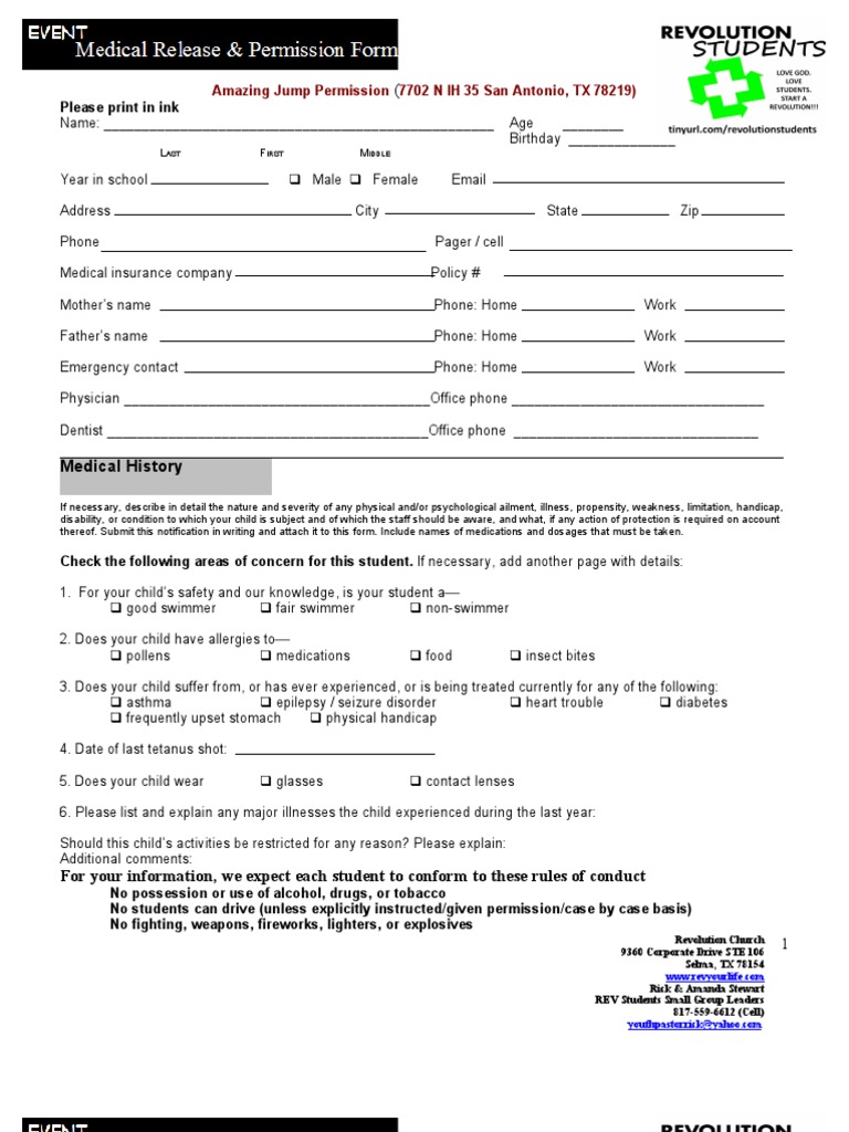 Amazing Jump Permission Form | PDF | Disability | Epilepsy