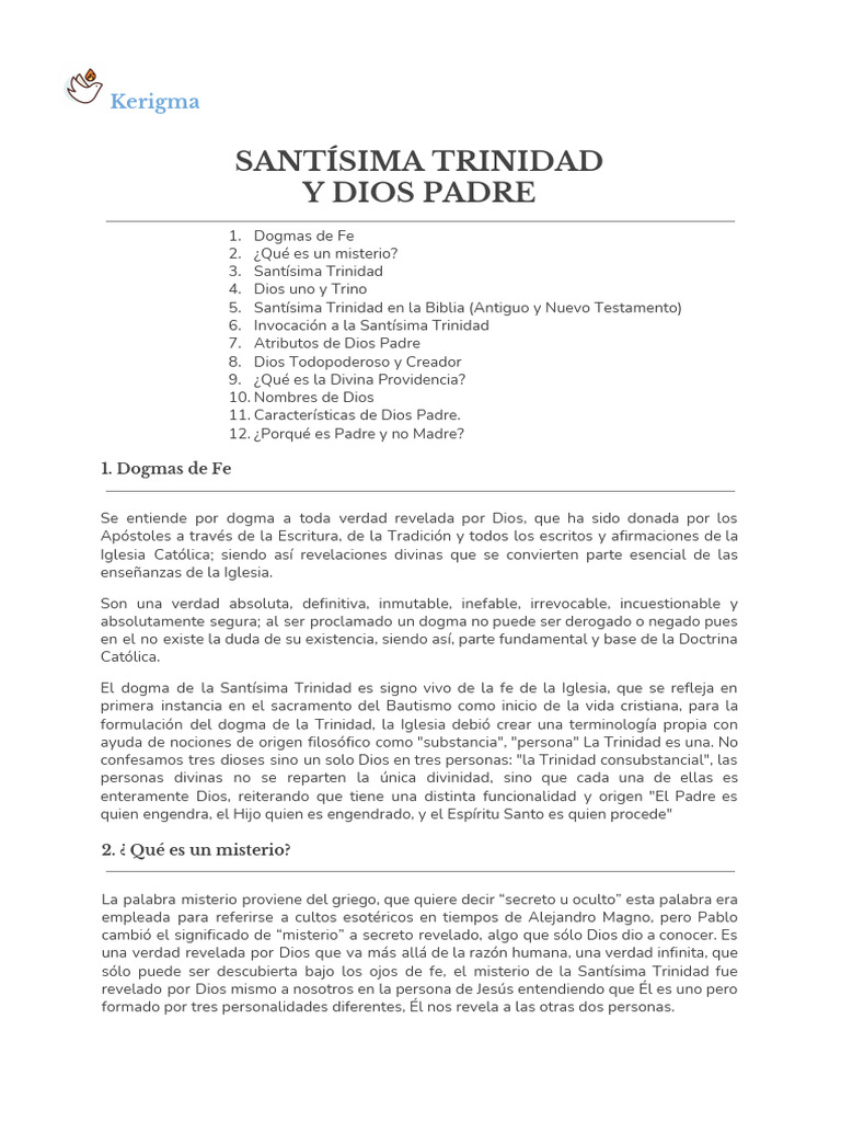La Trinidad en la Biblia para Niños | PDF | Trinidad | Dios