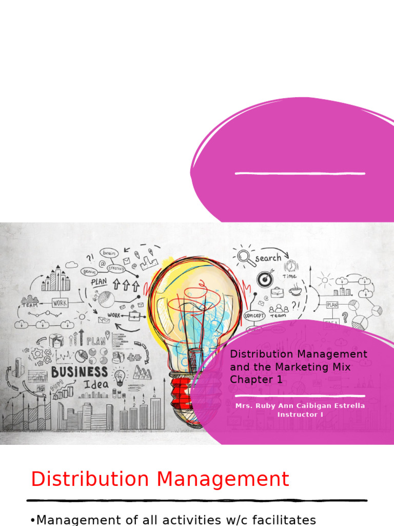 Distribution Management Overview | PDF | Market (Economics) | Business ...
