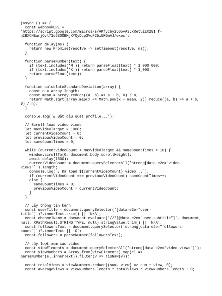 YouTube Channel Data Analysis Script | PDF | Computer Programming