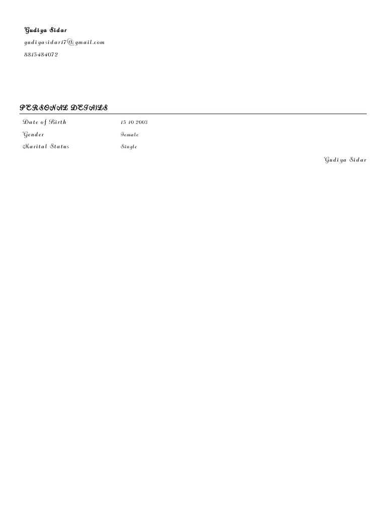 Resume Job Rusume Format1 PDF - 1