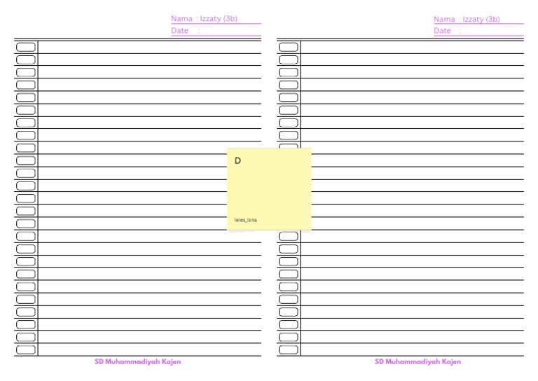 Red and White Simple Lined Notes A4 | PDF