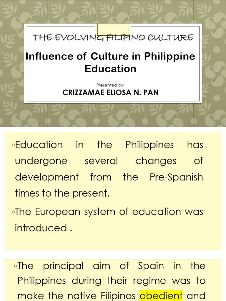 No - 10 - 2.b.3. The Evolving Filipino Culture | PDF | Philippines ...