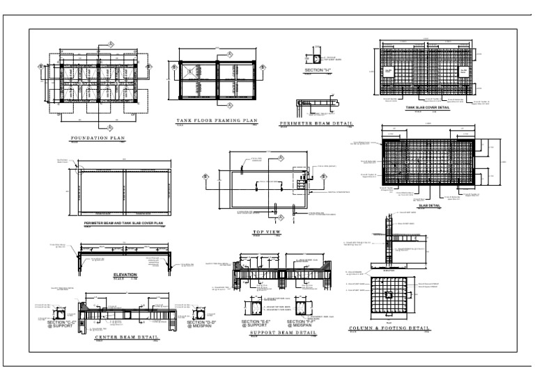 Detailed Foundation and Beam Plans | PDF | Structural Engineering ...