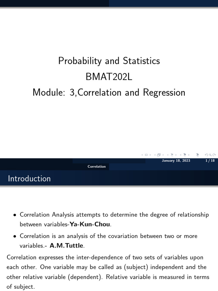 Correlation 1 | PDF | Data Analysis | Statistical Analysis