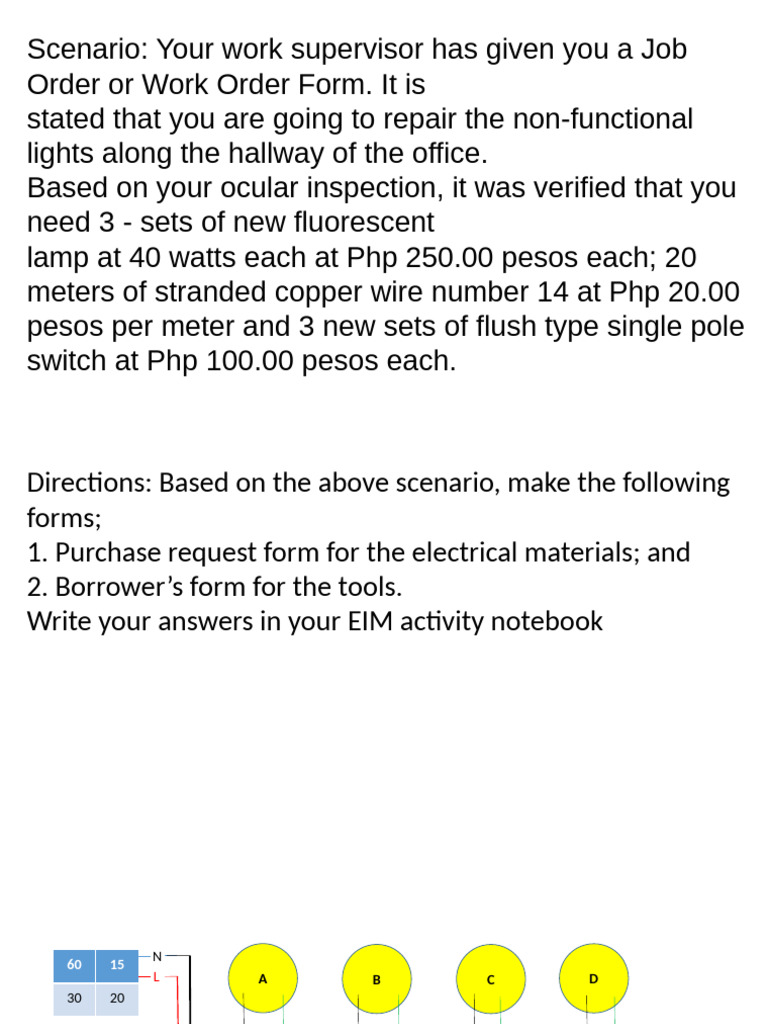 Office Lighting Repair Order Forms | PDF