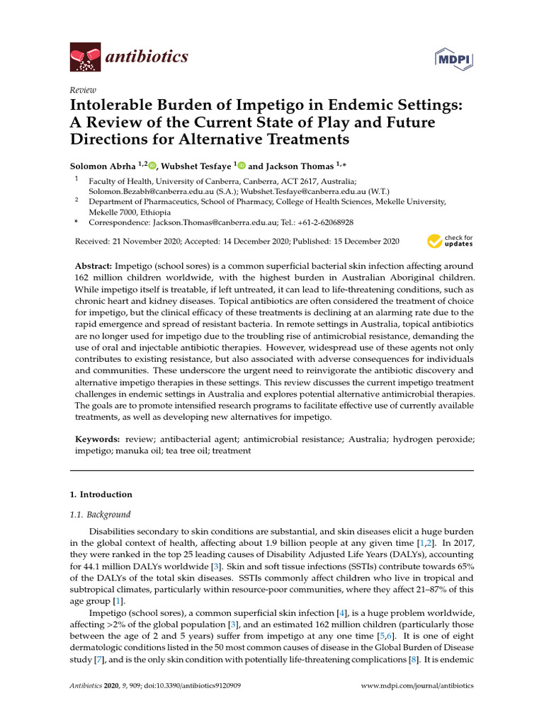 Impetigo Treatment Challenges and Alternatives | PDF | Staphylococcus ...