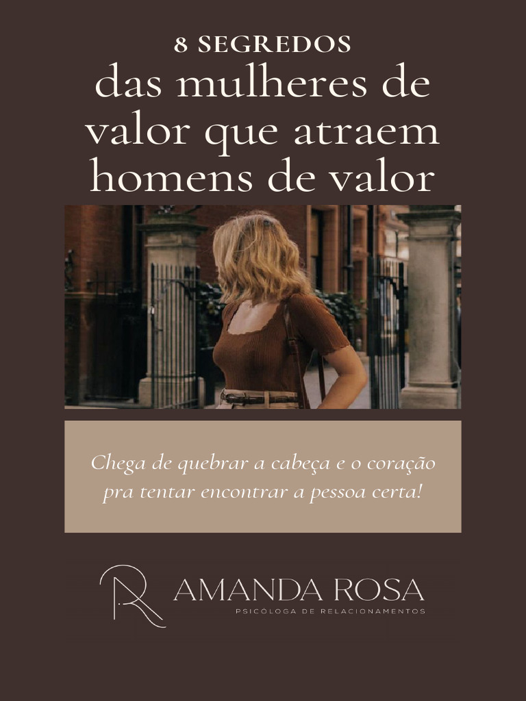 8 Segredos para Mulheres de Valor | PDF | Amor | Psicologia