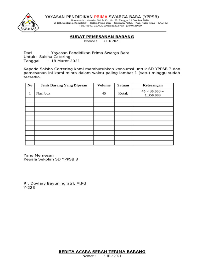 FORM Berita Acara MBAP Kosong Sd3.2018 | PDF