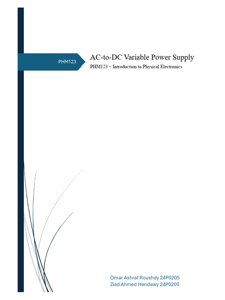 24P0205-24P0303 Project Report Physical PHM123 | PDF | Rectifier ...