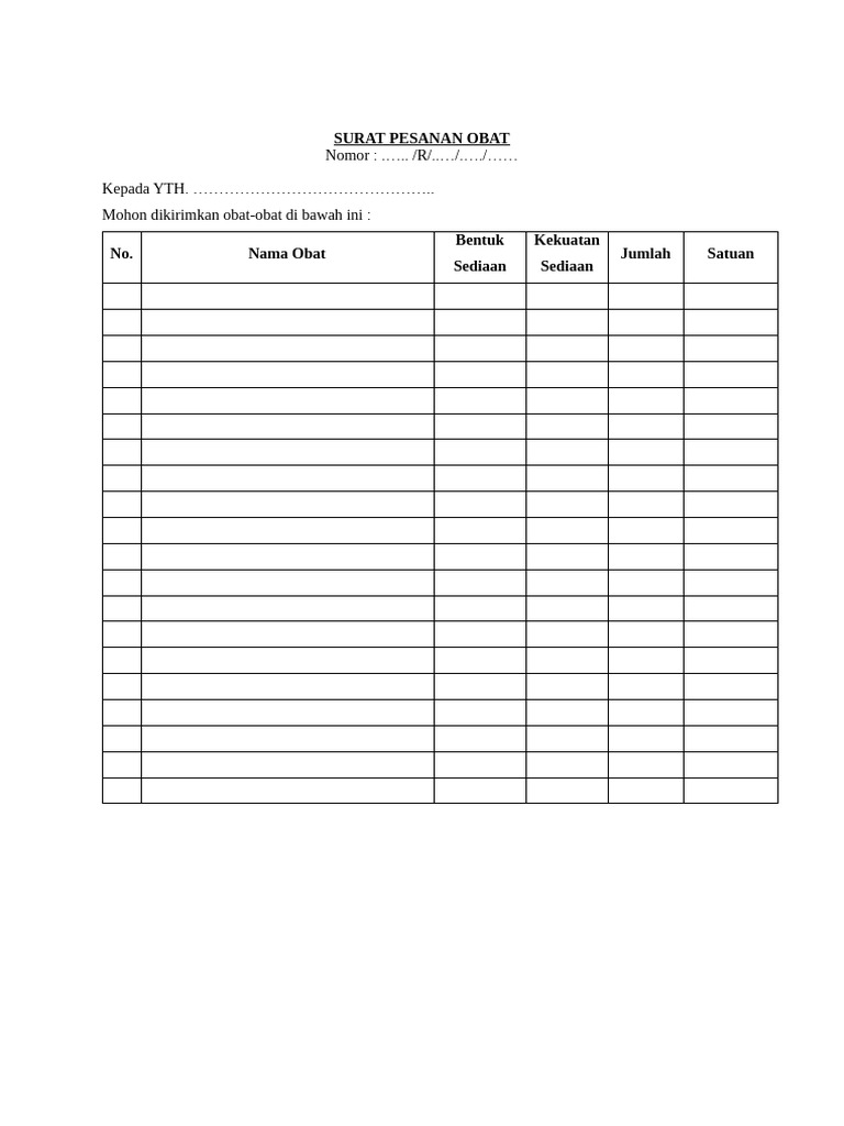 SP Obat Reguler (2 Rangkap) | PDF