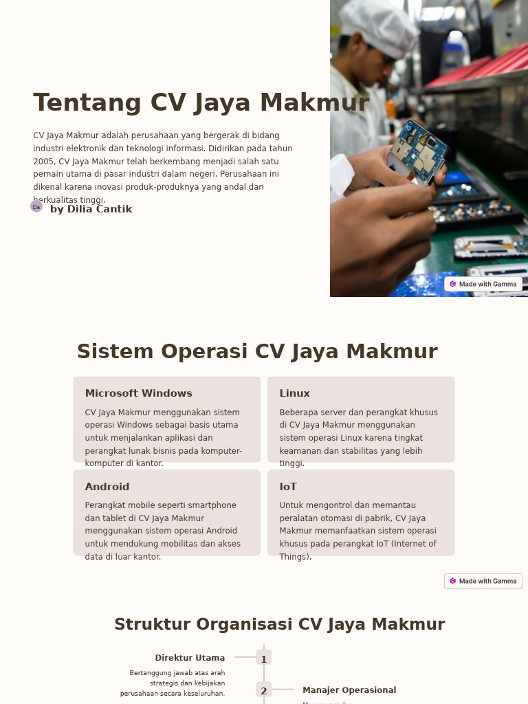 Rencana Pengembangan CV Jaya Makmur | PDF