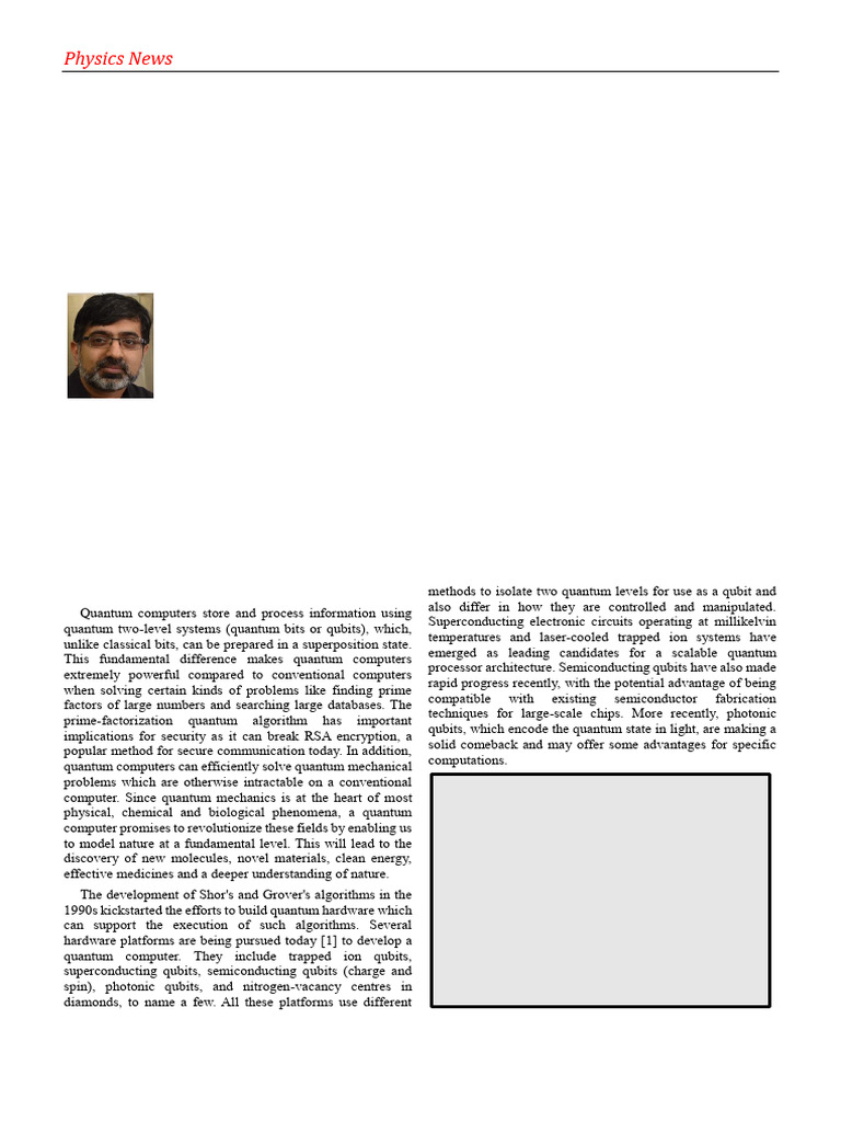 Quantum Computing Developments in India | PDF | Quantum Computing ...
