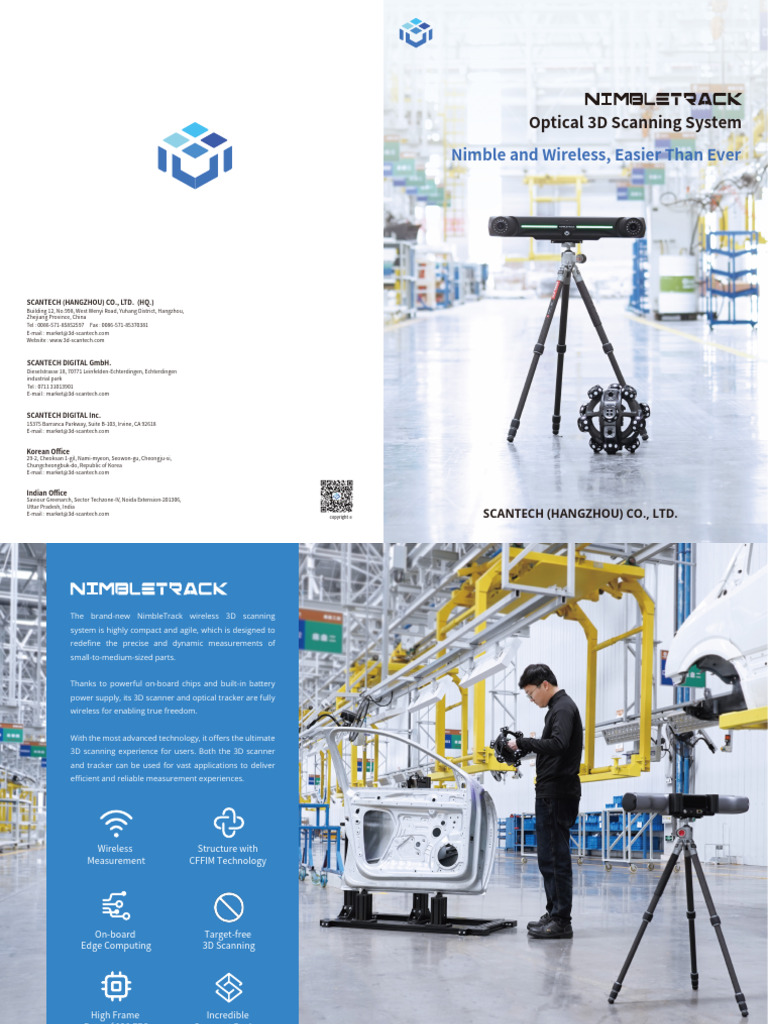 NimbleTrack Wireless 3D Scanner Overview | PDF | Image Scanner
