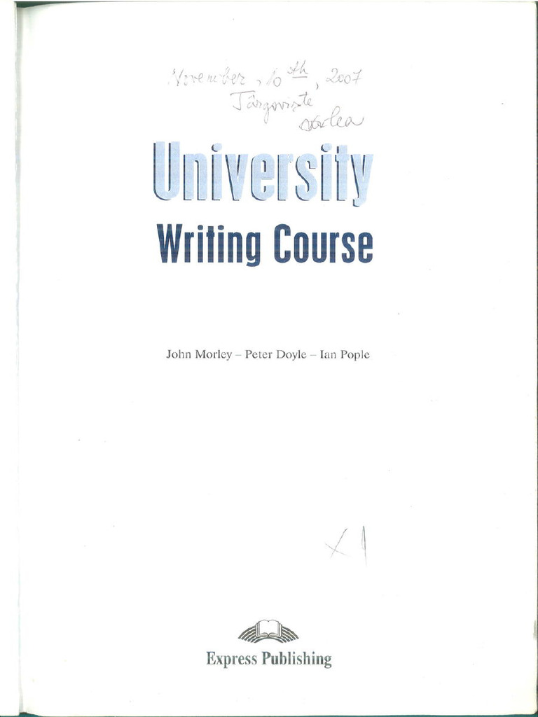 University Writing Course PDF Free | PDF