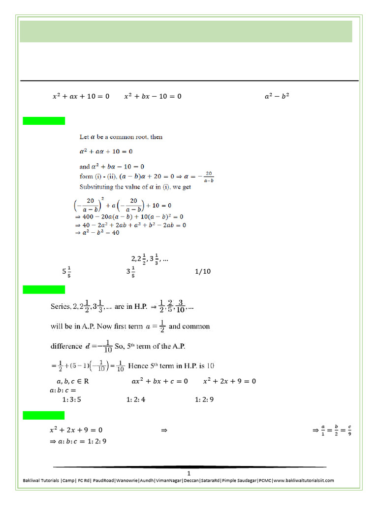 C27 Btest-2 Math Paper | PDF | Mean | Equations