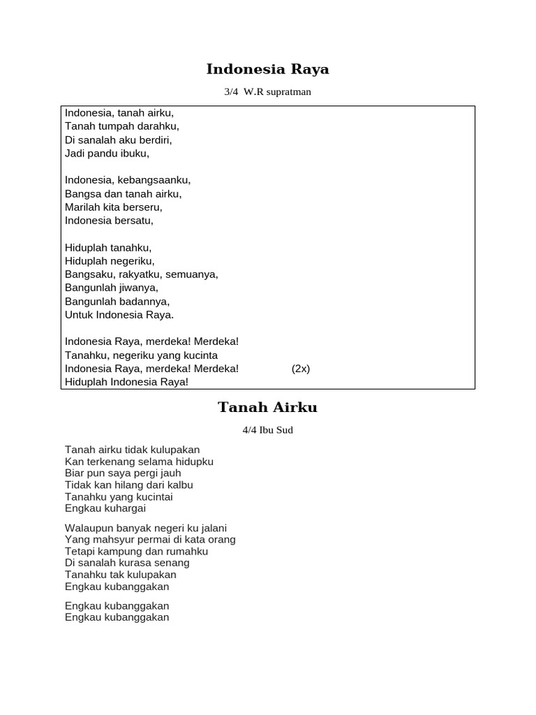 Indonesia Raya | PDF