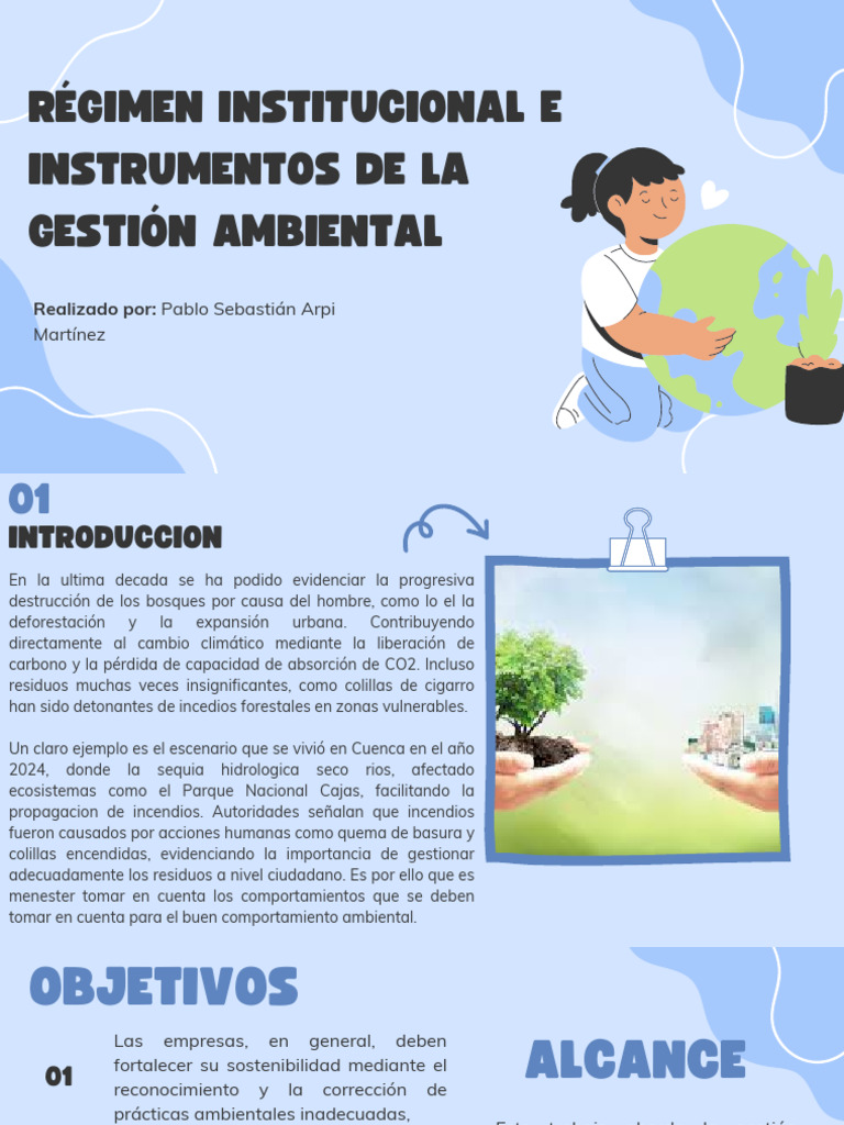 Presentación Proyecto de Medio Ambiente Ilustrado Azul | PDF | Residuos ...
