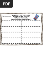 Download Chips Ahoy OiOy Recording Sheet by Nancy Louter VandenBerge SN88654711 doc pdf