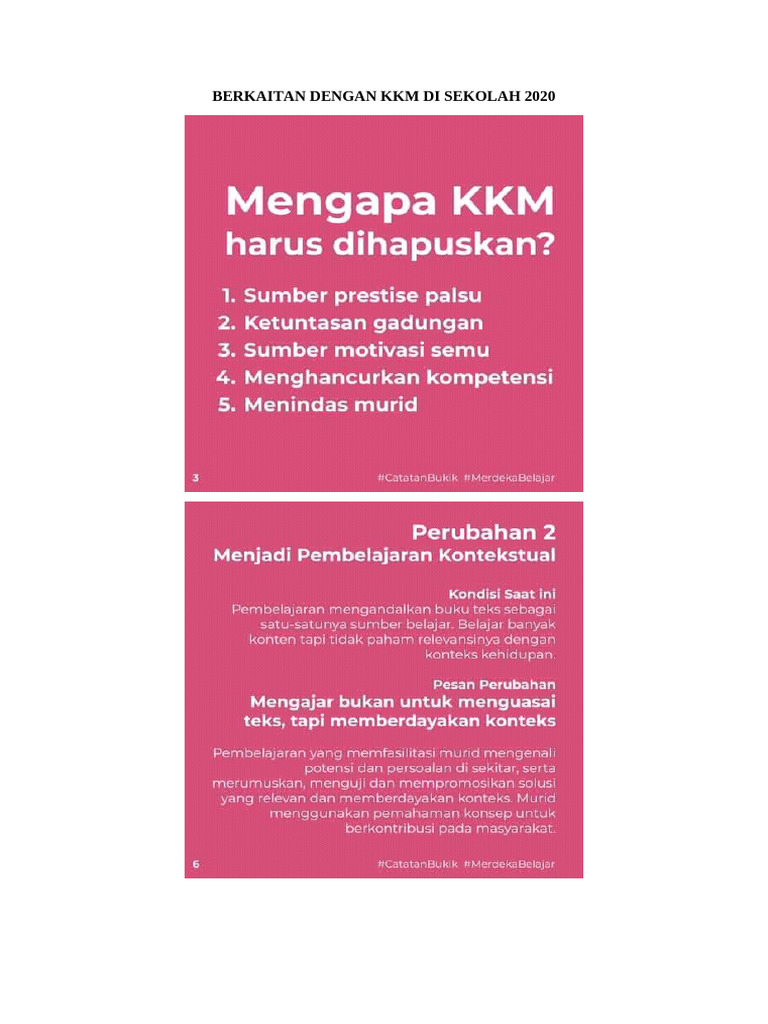 Permasalahan KKM Dan Kumer 2020 | PDF