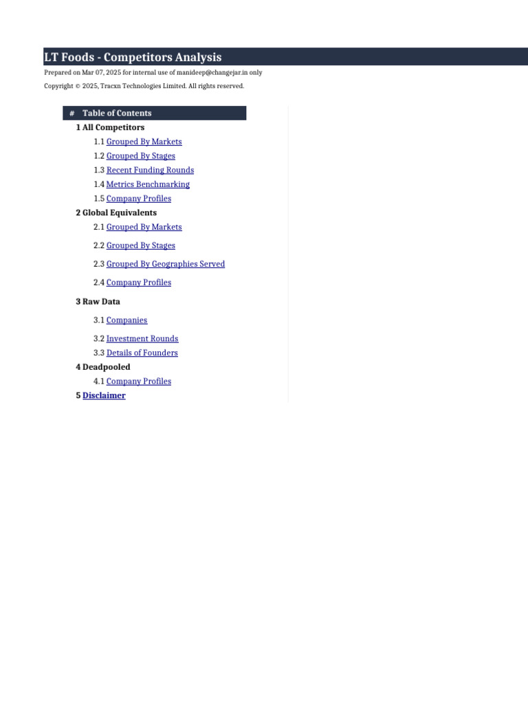 Competitor Analysis of Rice Brands | PDF | Staple Foods | Cereals