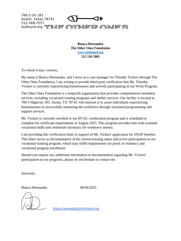 Verification of Homelessness for SNAP | PDF
