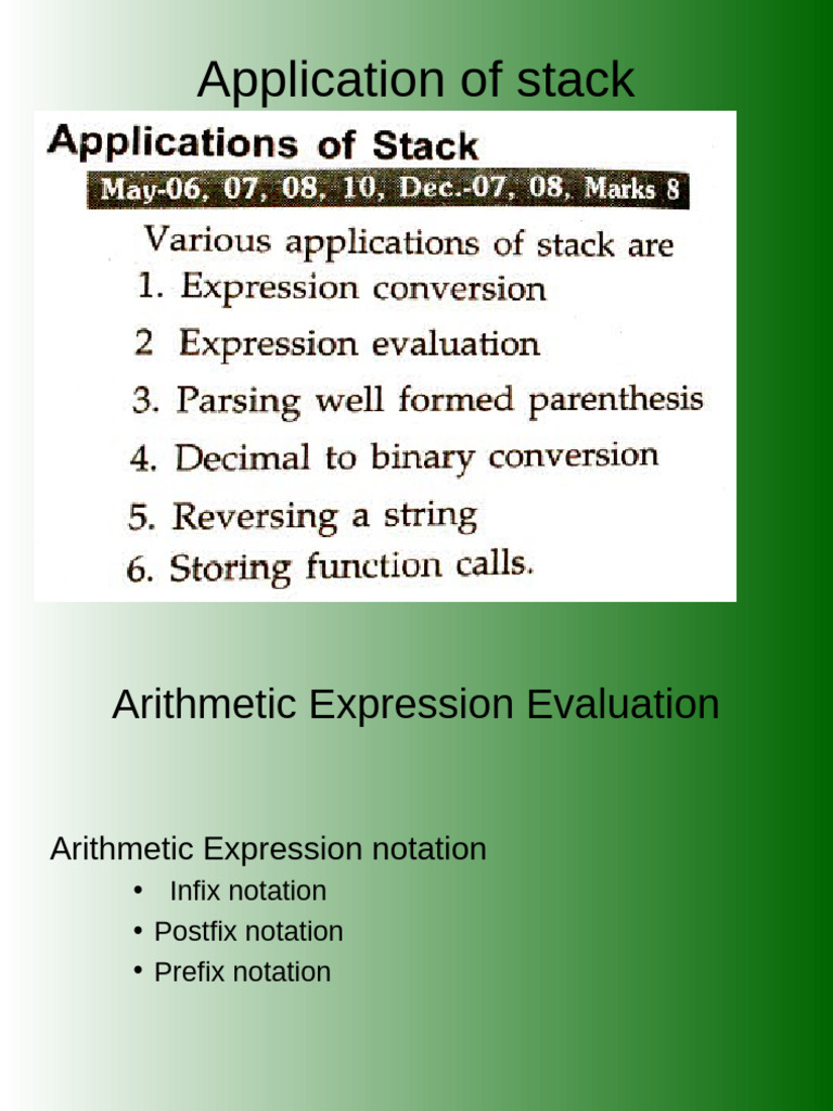 Stack Application Artithmetic Expression | PDF