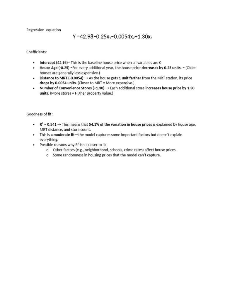 Regression Equation | PDF