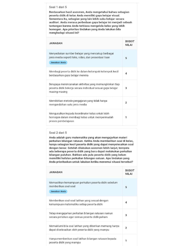 Post Test PPA Umum 3 | PDF
