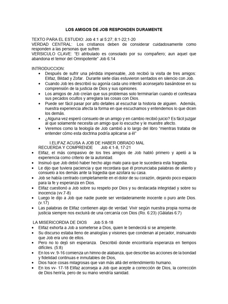Reprensión de Elifaz a Job | PDF | Libro de trabajo | Dios