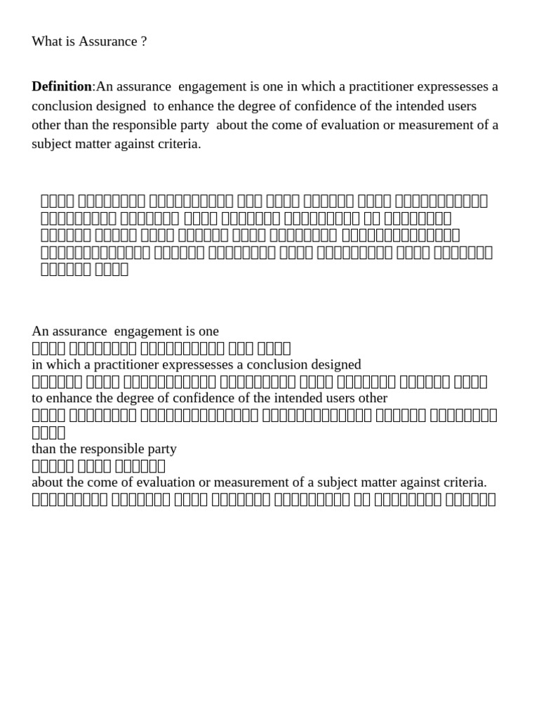 What Is Assurance | PDF