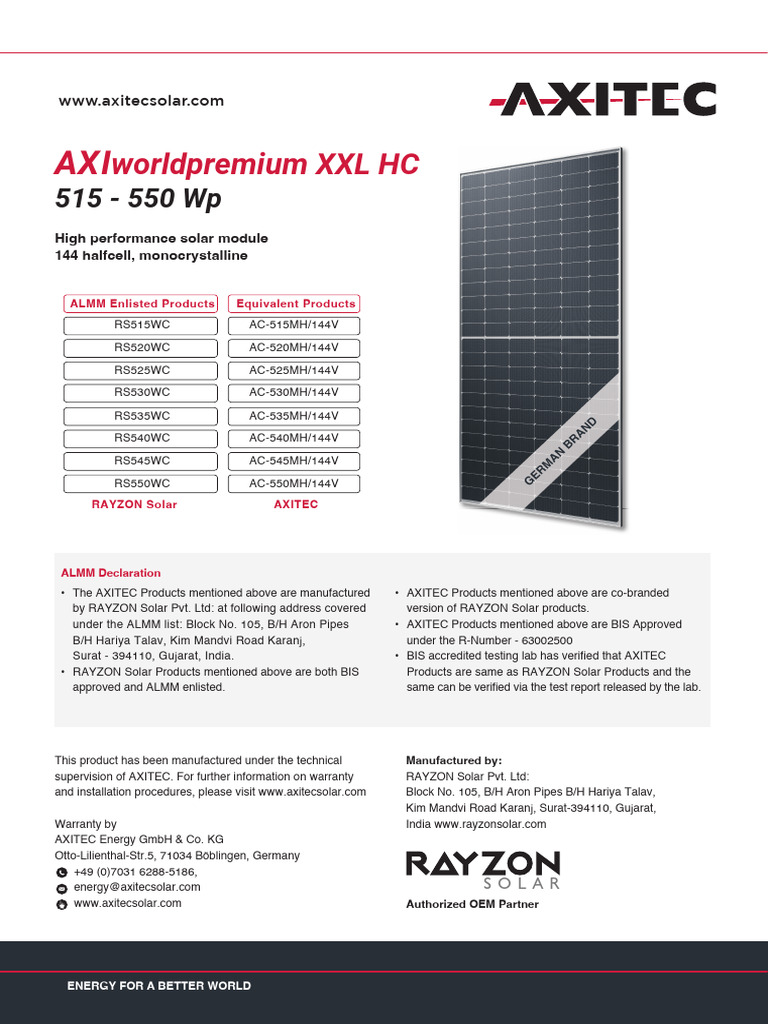 515 - 550 R WP AXIworldpremium XXL HC | PDF | Electrical Components ...
