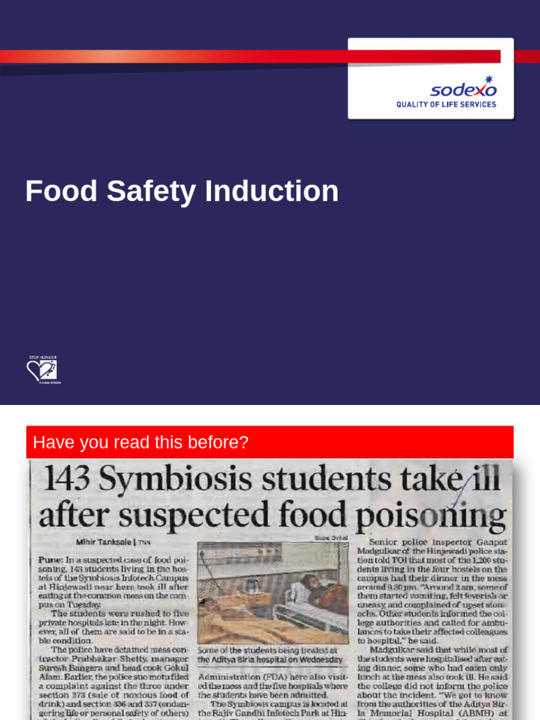 Food Safety Induction Guide | PDF | Food Safety | Bacteria