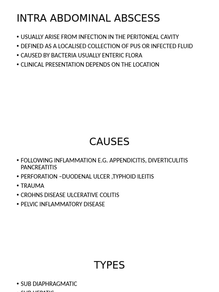 Abdominal Abscess and Fistula Management | PDF | Digestive Diseases ...