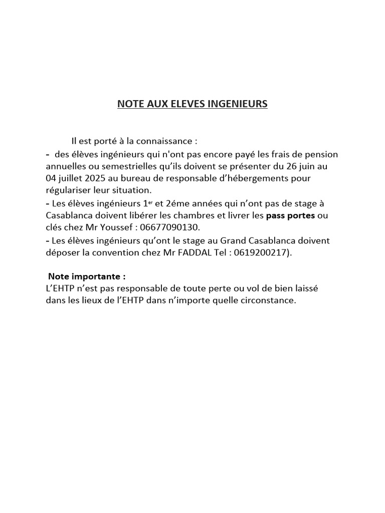 Note Info Aux EI PDF | PDF