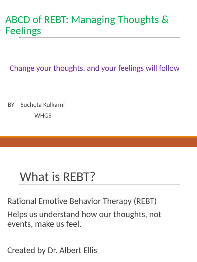 ABCD Model of REBT Explained | PDF