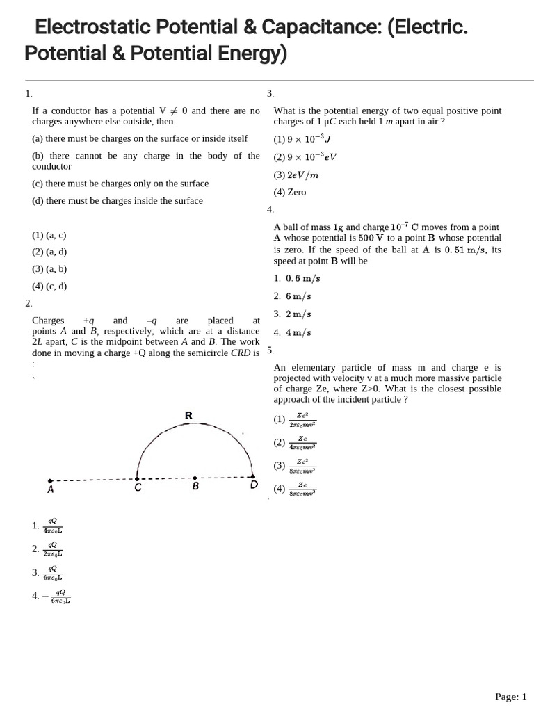 Electrostatics Concepts and Problems | PDF | Sphere | Electric Field