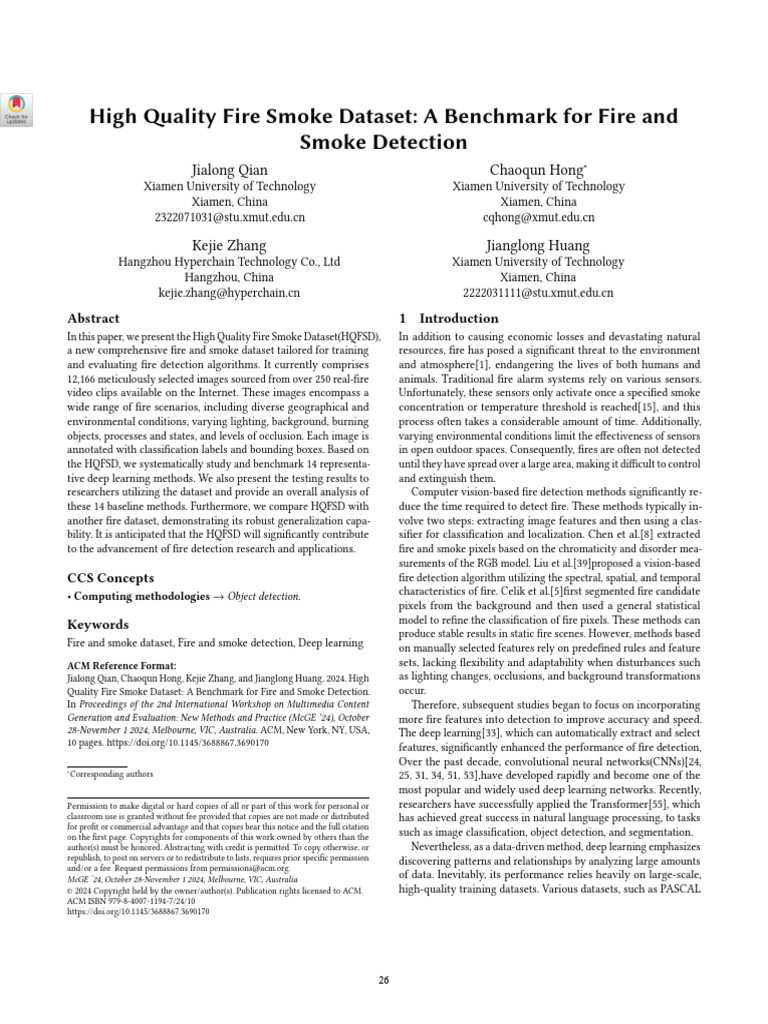 High Quality Fire Smoke Dataset | PDF | Deep Learning | Statistical ...