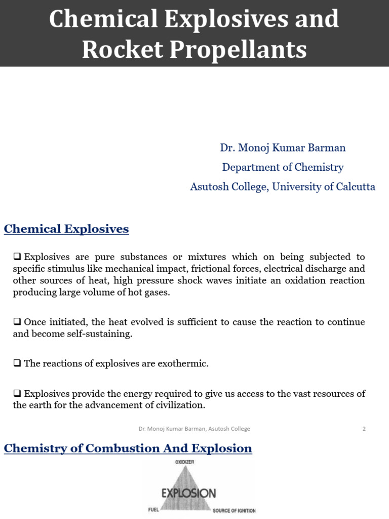 Explosives and Rocket Propellants Overview | PDF | Rocket Propellant ...