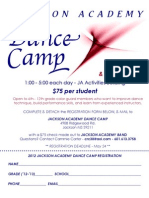 Dance Camp Flyer 2012