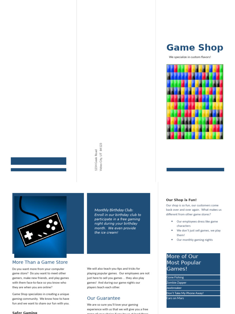 Project 7. Games | PDF