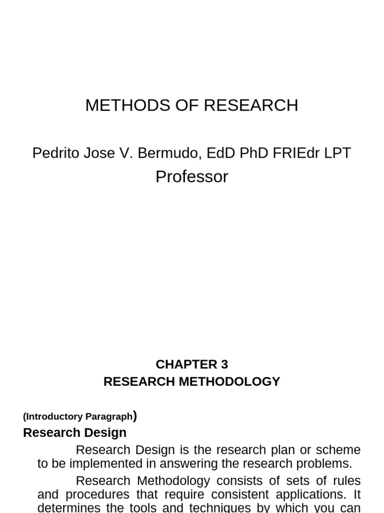 CC Methods of Research. PPT.C | PDF | Sampling (Statistics) | Statistics