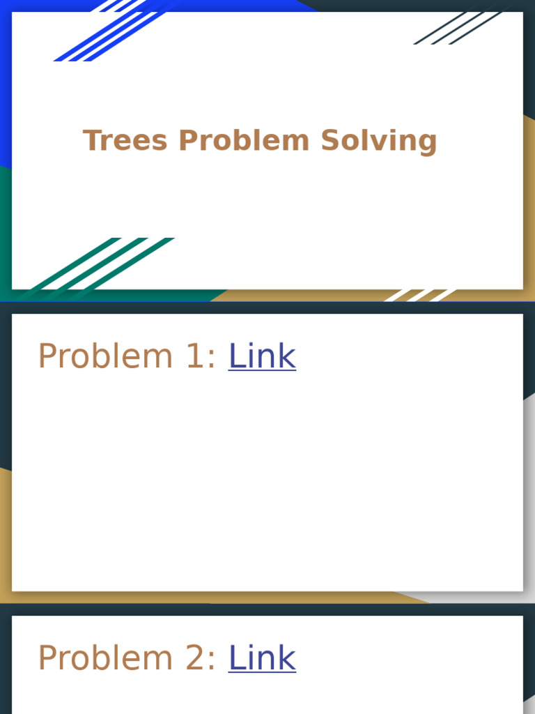 Trees Problem Solving - Level 4 | PDF