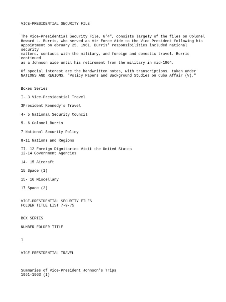 Vice-Presidential Security Archives | PDF | United States National ...