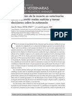 Comunicar malas noticias y tomar decisiones sobre la eutanasia en veterinaria